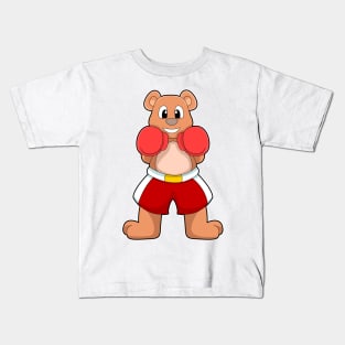 Bear as Boxer with Boxing gloves Kids T-Shirt